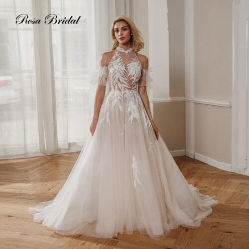 ROSA BRIDAL Womens Off Shoulder Dresses
