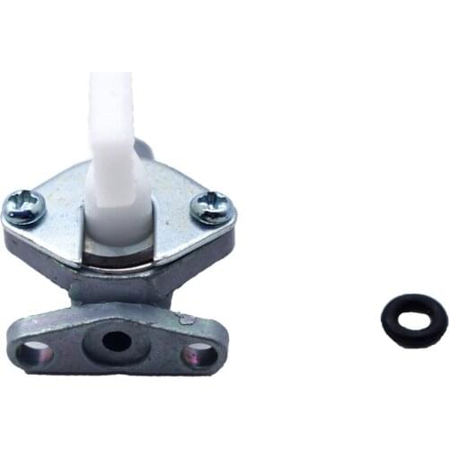 Silver Carb Air Cooled Carburetor Fuel Oil Valve Tap Switch for 49cc Mini Pocket Bike Quad ATV SUV 2 Strokes Engine Carb Switch