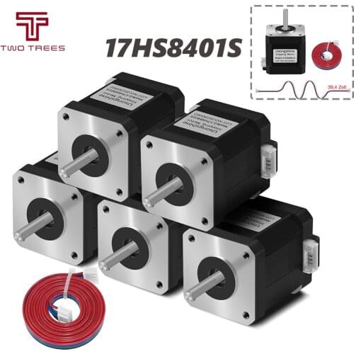 5PCS Nema17 Stepper Motor 42BYGH 1.5A 17HS8401S Motor 4-lead With Cable for CNC Laser Engraving Machine 3D Printer Part CNC XYZ