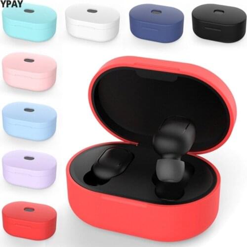 Silicone Earphone Case for Xiaomi MI Redmi AirDots Bluetooth Earphone Wireless Headset Shell headphones Protective Cover TWS