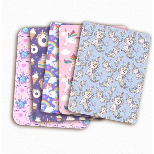 Polyester Cotton Fabric By The Meter Cartoon Unicorn Printed Cloth Fabric for Dress Sewing Home Textile DIY Crafts Supplies