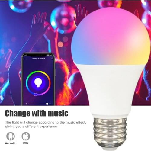 Smart Home Light Bulb LED RGB Light Dimmable Colorful Bulb Smart Life APP Alexa Google Home Voice controll home decoration lamp