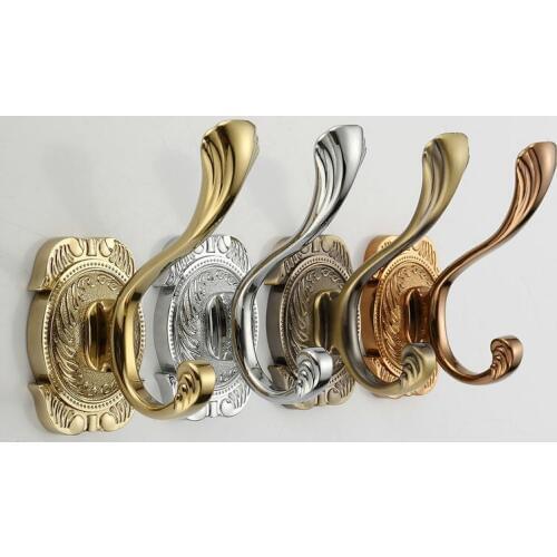 Vidric Luxurious Bathroom Accessories Classic Antique Style Colorful Single Robe Hat Coat Hanger Hook Door Wall Bath Zinc Alloy
