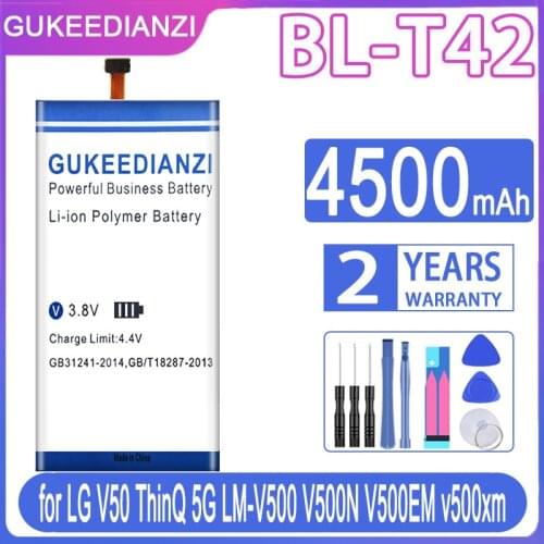 GUKEEDIANZI Replacement Battery BL-T42 4500mAh for LG V50 ThinQ 5G LM-V500 V500N V500EM v500xm