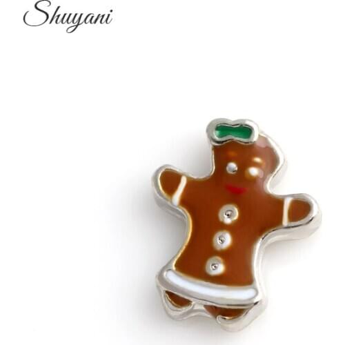 F128 Coffee Ginseng shape alloy floating charms for living memory glass floating locket charms DIY jewelry 20pcs/lot