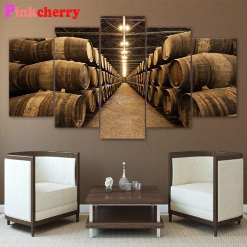 5 d diy Diamond painting 5 PieceWinery Warehouse 3d cross stitch,diamond embroidery mosaic pattern