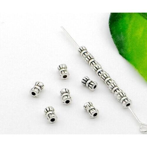 Free Ship 1000Pcs Tibetan Silver Bowknot Spacer Beads Fit Jewelry Making DIY 6x3mm