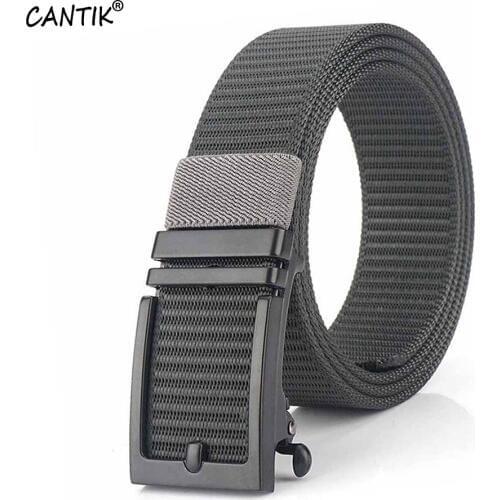 CANTIK New Design High Quality Fashion Leisure Nylon Belt Fake Pin Automatic Buckle Clothing Accessories 3.8cm Width CBCA180