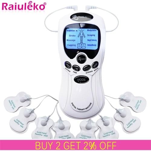 8 Mode EMS Electric Full Body TENS Machine Acupuncture Digital Therapy Massager Muscle Stimulator Electrostimulator Healthy Care