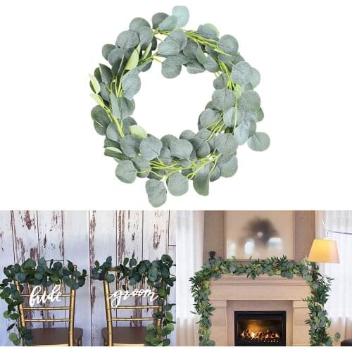 Faux Eucalyptus Garland Silk Vines for Spring Wedding Holiday Decoration
