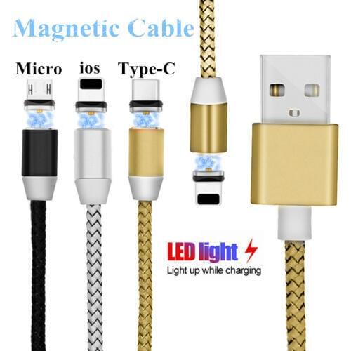 For iphone Sony Xiaomi Redmi 4X 4A 5A Redmi 5 Plus Mi 9 8 A1 5X Note 5A S2 Redmi 6 6A PRO Note 7 Fast Magnetic Charge USB Cable