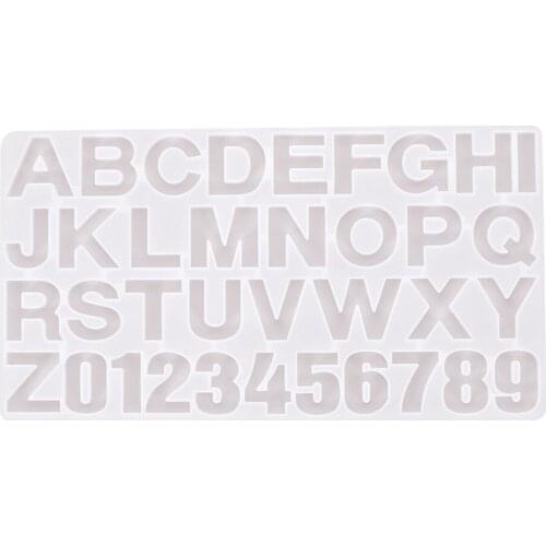 Model Hand Dish Mirror Epoxy Mold 26 Alphabet Digital Epoxy Silicone Mould DIY Cupcake Letters Numbers Mold Craft