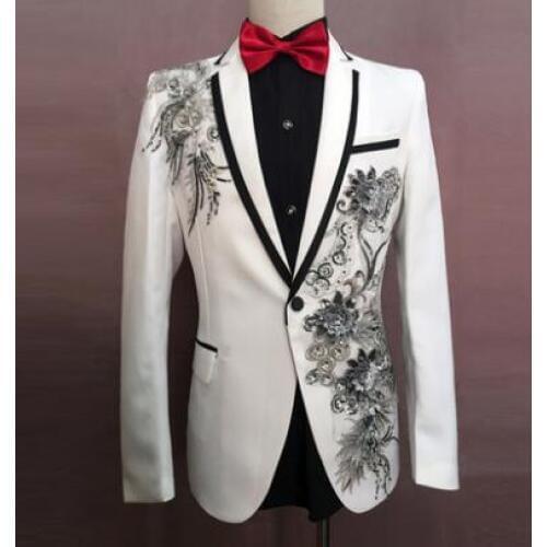 Men slim suits designs masculino homme terno stage costumes for singers men sequin blazer dance clothes jacket star style dress