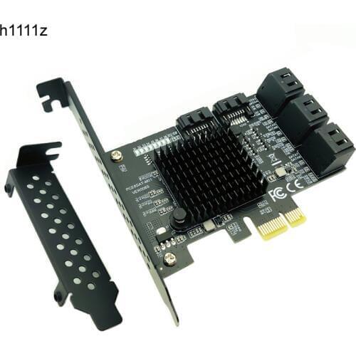 8 Port SATA 3 PCI Express Expansion Card PCI-E SATA Controller PCIE 1X to SATA Card SATA3.0 6Gb Adapter Add On Cards for HDD SSD