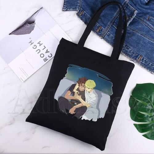 Devilman Crybaby Simple Women Package Elegant Canvas Bag Handbags Shoulder Bags Casual Shopping Girls Handbag Black