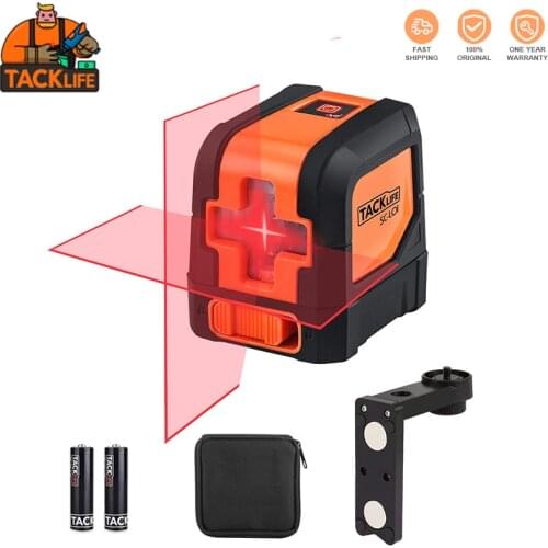 TACKLIFE SC-L01 Laser Level Self-Leveling Horizontal And Vertical Cross-Line Laser Magnetic Mount Base And Carrying Pouch