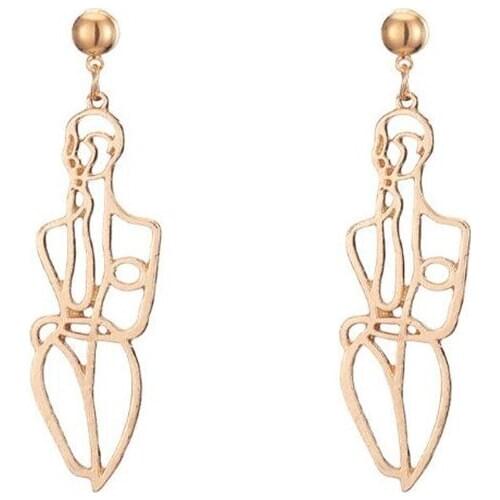 Timlee E212 Europe And America Delicate Geometry Human Body Alloy Drop Earring Personality Accessories Accessories