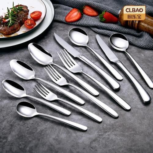 New High Quality Thick Stainless Steel Cutlery Fork Spoon Home Kitchen Tool Accessories Reusable Easy To Clean