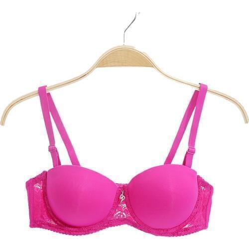 Spring summer thin bra lace female lingerie deep v sexy big size bra party dress student girl bra gather support breast bra