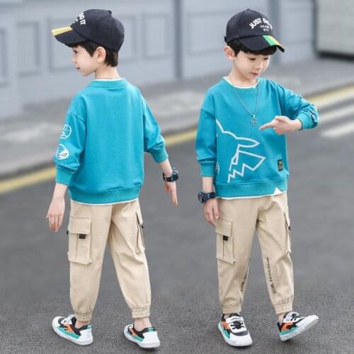 Pink Blue Spring Summer Girls Clothing Suits Sweatshirts +Pants 2pcs/Set Kids Teenager Outwear Sport Beach School High Quality