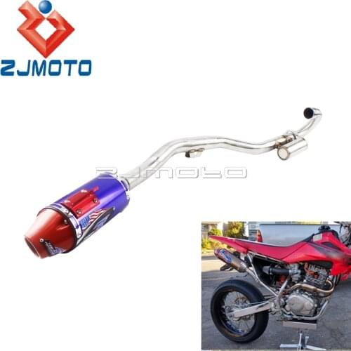 Moto Motocross Complete Muffler Exhaust System For Honda CRF150F CRF230F CRF 150 230 2003-2016 Dirt Bike Exhaust Silencer Pipes