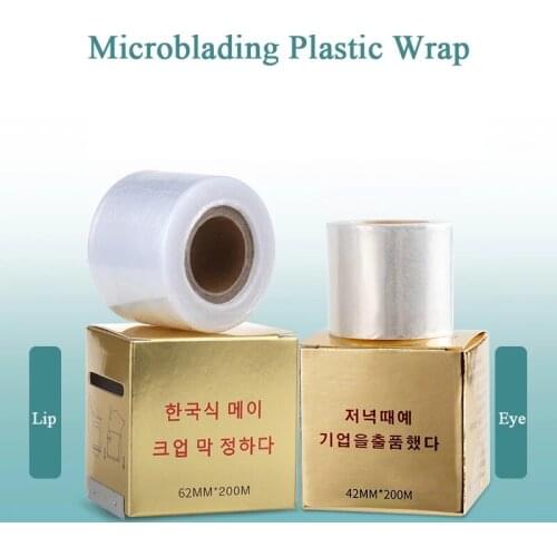 1pcs Tattoo Clear Wrap Cover Preservative Film 42MM*200M for Microblading Tattoo Permanent Makeup Tattoo Eyebrow Lips Supplies