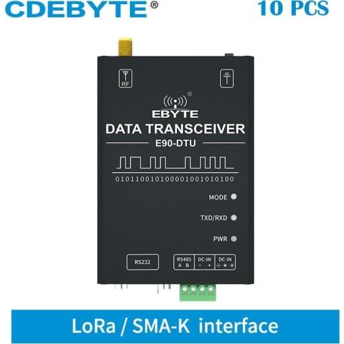 10Pcs/Lot LoRa Long Range 433 Mhz SX1262 SX1268 22dBm Wireless Modem RS232 RS485 Transceiver Module E90-DTU(400SL22P)