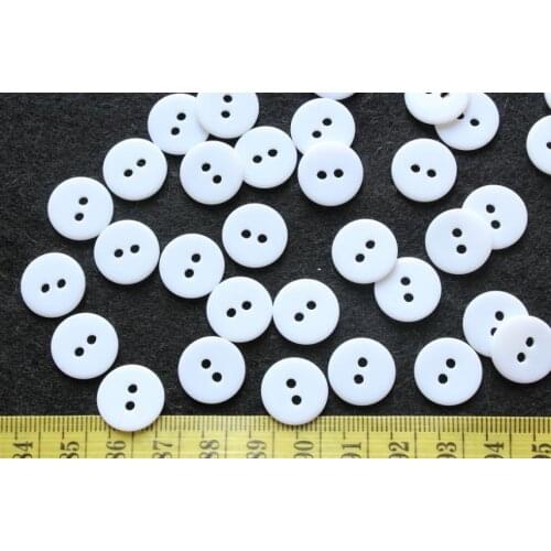 1000pcs white resin sewing craft diy 15mm 2 holes buttons flatback smooth touch resin button