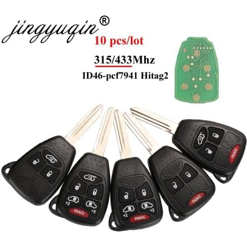 10x Remote Key 315/433mhz ID46 Chip for JEEP Vehicle Auto Liberty Wrangler Commander Compass Grand Cherokee Dodge Chrysler