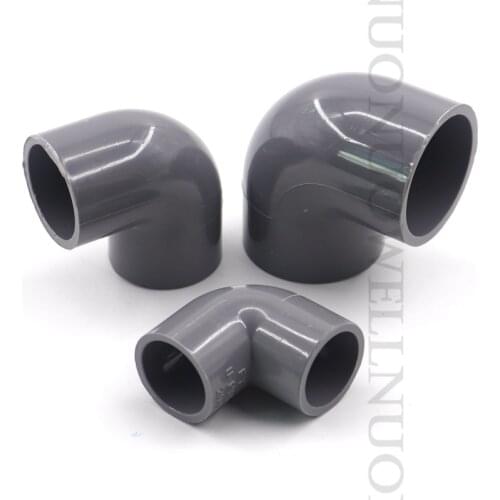 2pcs PVC Pipe Elbow Connectors Bathroom Water Supply Tube 90° Elbow Joint Hydroponics Planting Frame PVC Pipe Connectors