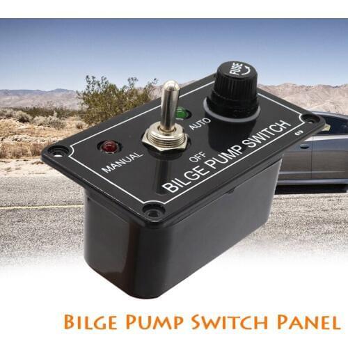 3 Way Led Indicator Bilge Pump Switch Panel With Fuse Dc12v Housing Toggle Switch Panel Manual-off-auto For Rv Marine Boat