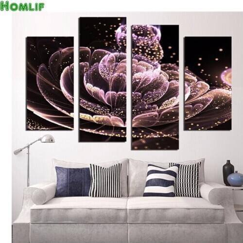 4 pcs sets,fireworks,flowers 5d Diy diamond painting crystal square diamond drill diamond embroidery cross-stitch free shipping