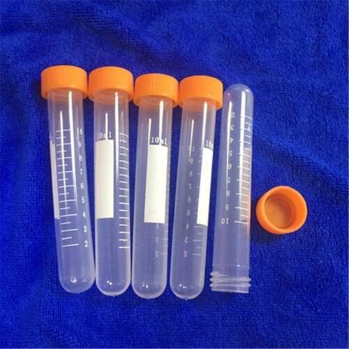 50pcs 10ml measuring Thread Mouth Centrifuge Tubes plastic test tube