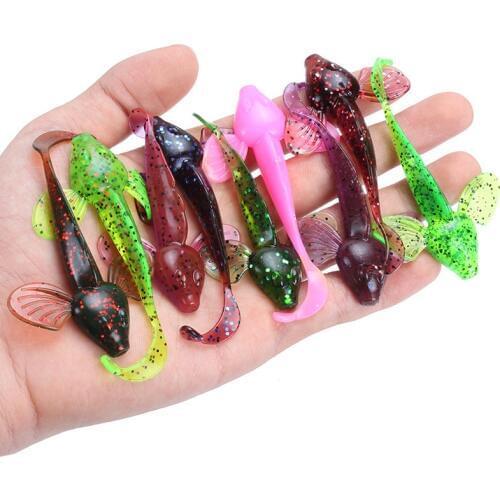 6PCS Rubber Fishing Lure 80mm 4.3g Soft Lure Simulation Baby Fish Artificial Fishy Smell Bait Fishing Tackle Fishing Accessories
