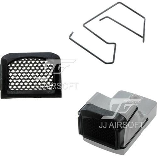 JJ Airsoft Killflash / Kill Flash Protector Cover for Trijicon RMR Red Dot Reflex Sights (Black/Tan)