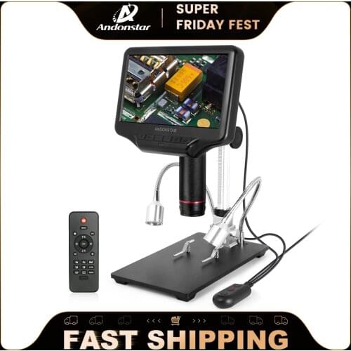 Andonstar AD407 7'' LCD Screen HDMI Digital Microscope 3D Visual Effect Portable Instrument for SMT Soldering PCB Repair Tool