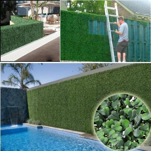 25CMX25CM Artificial Grass plastic boxwood mat topiary tree Milan Grass for garden home wedding decoration Artificial Plants
