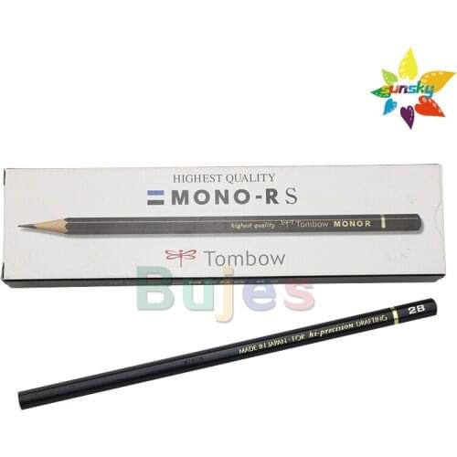 Tombow Mono-RS Highest Quality Wooden Pencil,H B HB 2B,12pc/box,soft-touch when writing,unbreakable high-density graphite lead