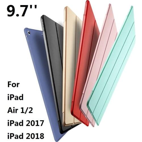 For IPad Air 2 Air 1 Case Cover for IPad 9.7 2018 2017 Case 5 6 5th 6th Generation Leather Smart flip Cover silicone case