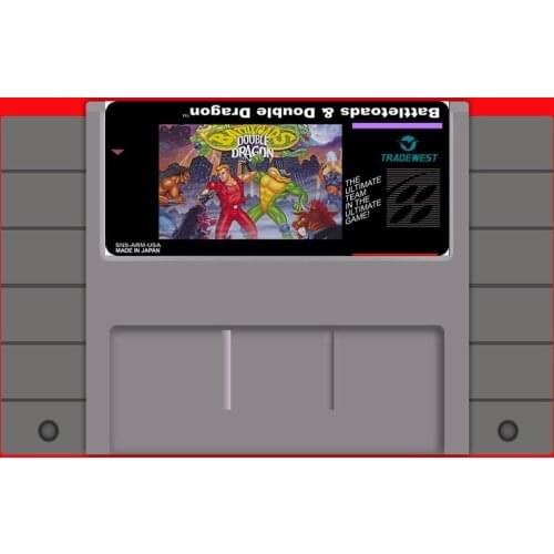 Battletoads & Double Dragon 16 bit Big Gray Game Card For USA NTSC Game Player