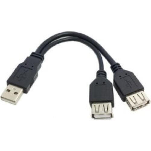 USB 2.0 A Male to Dual Data USB 2.0 A Female + Power Cable USB 2.0 A Female Extension Cable 20cm