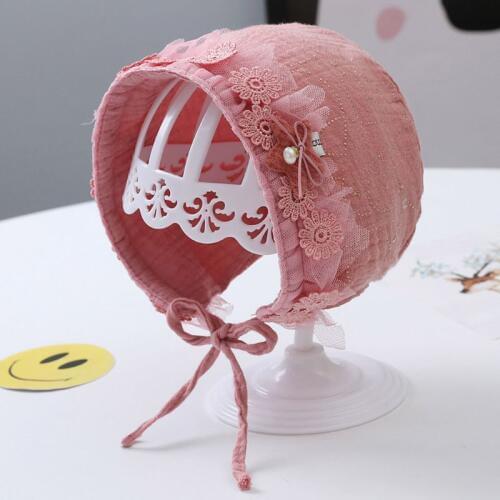 Lace Newborn Cotton Kids Hat Baby Princess Cap Infant Baby Bonnet Summer Sun Hat