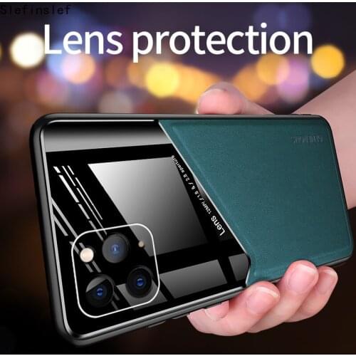 Magnetic Car Phone Case for IPhone 12 mini 11 Pro SE2020 X XR XS Max 7 8 6 6s Luxury High Quality Business Leather Back Cover