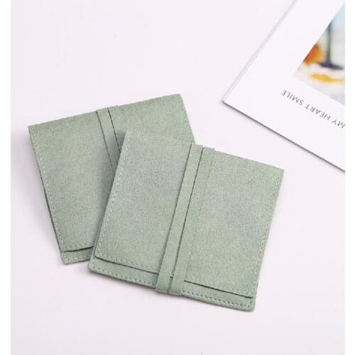 Jewelry Packaging Pouch Personalized Customized Logo Microfiber Envelope Gift Bag for Rings Earings Necklace Christmas Wedding