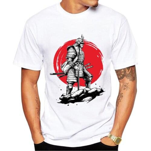 TEEHUB Short Sleeve Men T-Shirt Hipster Samurai Warrior Printed Tshirts Fashion t shirts Cool Essential Tee