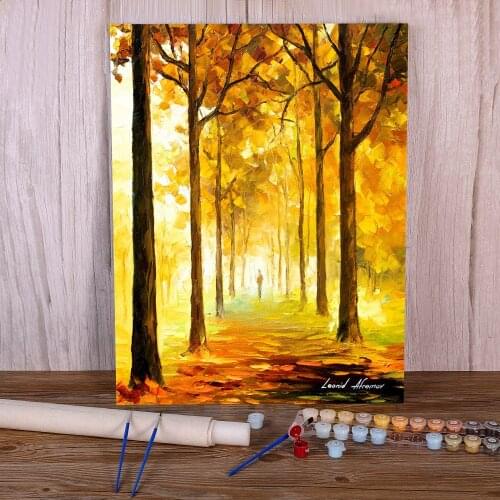 Yellow Mood Coloring By Numbers Painting Kit Oil Paints 40*50 Picture By Numbers Photo Decorative Paintings For Wholesale