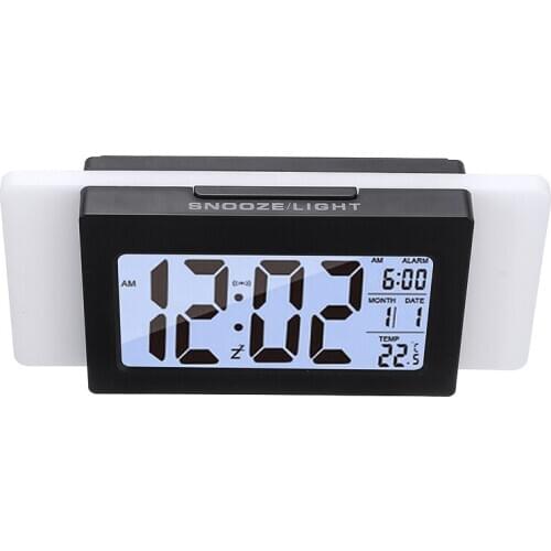 Desktop Digital Alarm Clock LCD Display Calendar Temperature Snooze Clock For Room Table Electronic Decoration