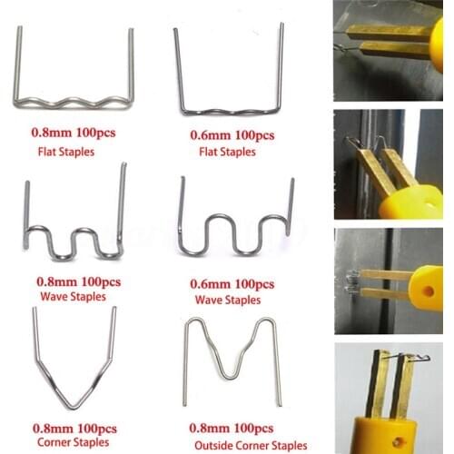 New High Quality 100Pcs Hot Strong Durable Steady Stapler Staples For Plastic Welder Tool Car Damaged Bumper Repair Kit#295480
