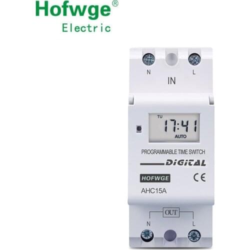 New type Din Rail 2 wire Weekly 7 Days Programmable Digital TIME SWITCH Relay Timer Control AC 220V 230V 12V 24V 48V 16A