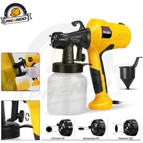 PHENDO 800ML Handheld Spray Gun Paint Sprayers 2.5MM Nozzle Power Paint Gun Flow Control Electric Airbrush DIY Paint Wood Wall